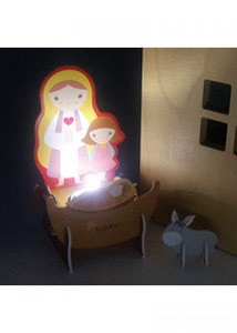 (성탄절용품) 하모닉 성경마을-(퍼즐무드등)마리아/천사/노아/예수님